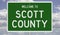 Road sign for Scott County