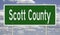 Road sign for Scott County