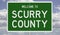 Road sign for Scurry County