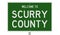 Road sign for Scurry County