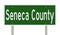 Road sign for Seneca County
