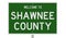 Road sign for Shawnee County