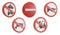 Road sign side view clipart element ,3D render traffic sign concept icon set