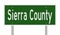 Road sign for Sierra County