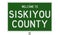 Road sign for Siskiyou County