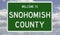 Road sign for Snohomish County