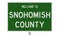 Road sign for Snohomish County