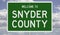 Road sign for Snyder County