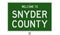 Road sign for Snyder County