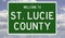 Road sign for St. Lucie County