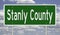 Road sign for Stanly County