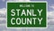 Road sign for Stanly County