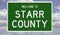 Road sign for Starr County