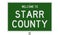 Road sign for Starr County