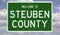 Road sign for Steuben County