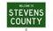 Road sign for Stevens County