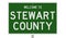 Road sign for Stewart County