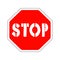 Road sign stop logo isolated