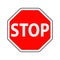 Road sign stop logo isolated