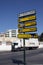 Road sign on the street of the ancient maritime city of Cadiz