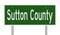 Road sign for Sutton County
