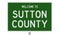 Road sign for Sutton County