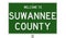 Road sign for Suwannee County