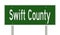 Road sign for Swift County