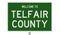 Road sign for Telfair County