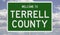 Road sign for Terrell County