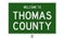 Road sign for Thomas County