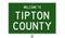 Road sign for Tipton County