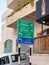Road sign to Bethlehem, Beit Sahour, Al Khader and Jerusalem stands on the street in Beit Jala, in the Palestinian Authority,