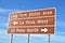 Road sign to Bureau of Land Management campgrounds i Quartzsite Arizona