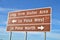 Road sign to Bureau of Land Management campgrounds i Quartzsite Arizona