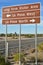 Road sign to Bureau of Land Management campgrounds i Quartzsite Arizona