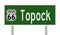 Road sign for Topock Arizona on Route 66