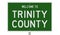 Road sign for Trinity County