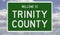 Road sign for Trinity County