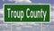 Road sign for Troup County