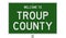 Road sign for Troup County