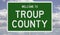 Road sign for Troup County