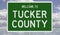 Road sign for Tucker County