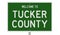 Road sign for Tucker County