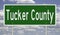 Road sign for Tucker County