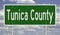 Road sign for Tunica County
