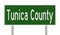 Road sign for Tunica County