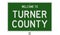 Road sign for Turner County