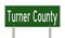 Road sign for Turner County