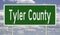 Road sign for Tyler County